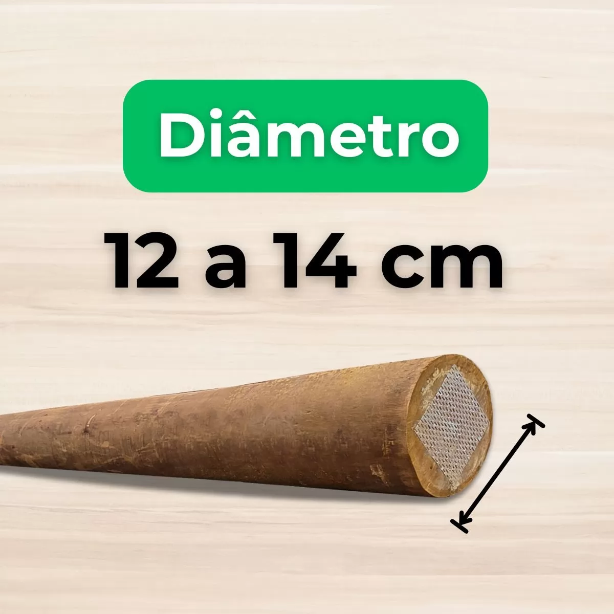 12 a 14 cm de Diâmetro