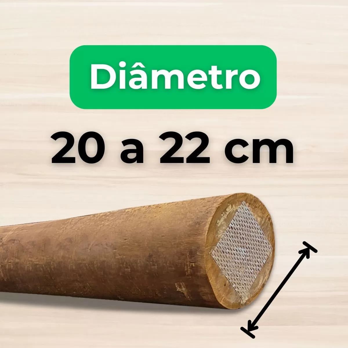 20 a 22 cm de Diâmetro