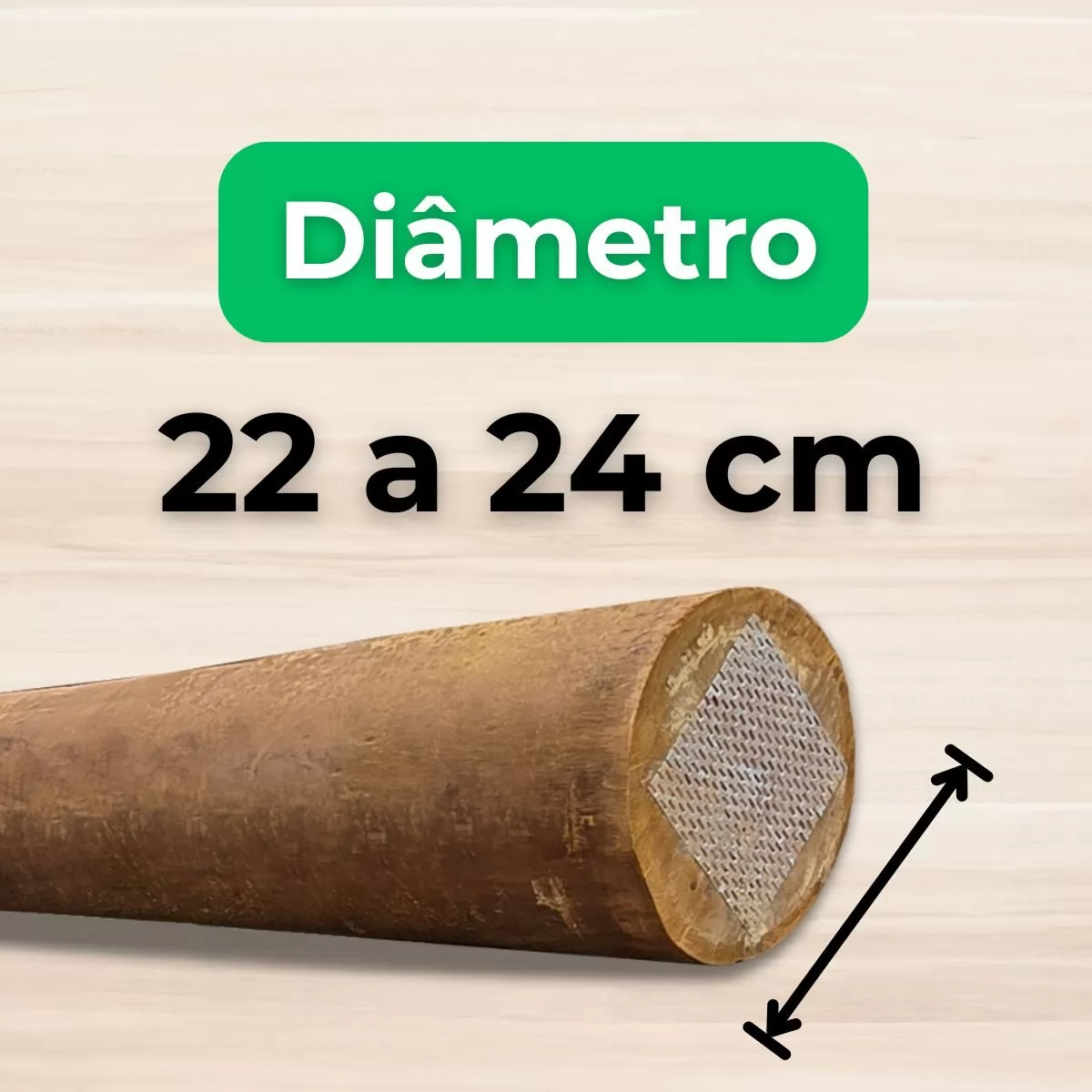 22 a 24 cm de Diâmetro