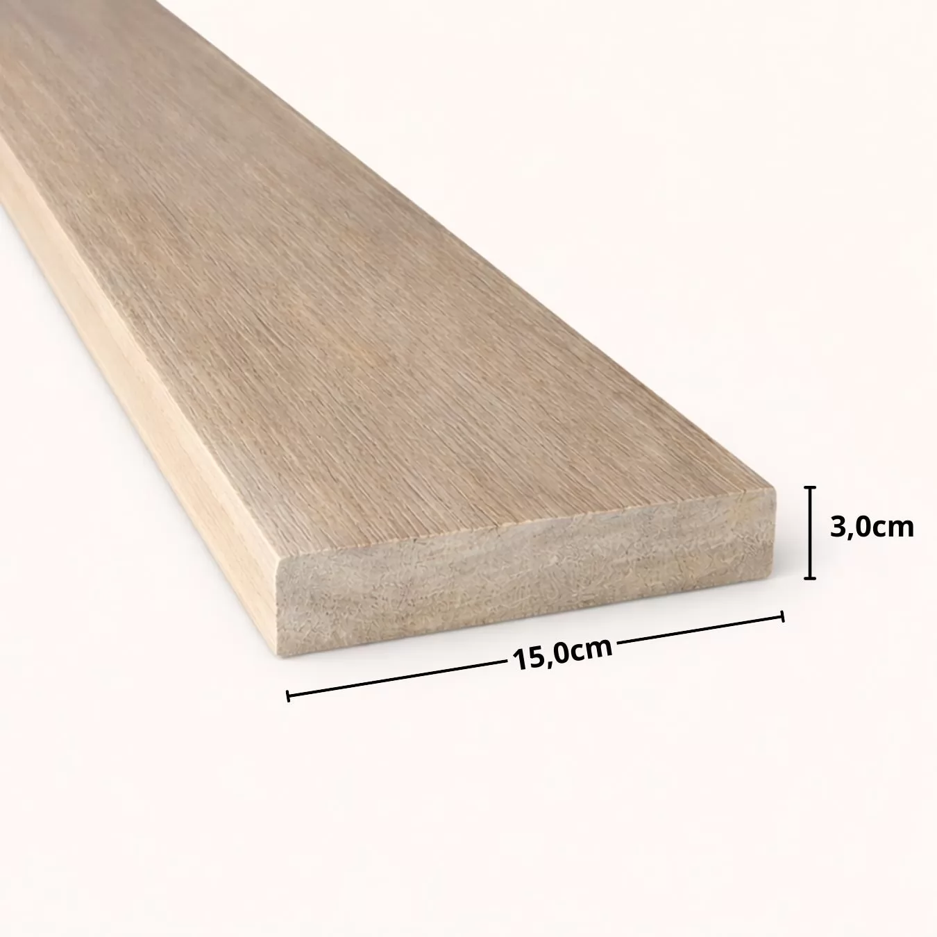 Tábua ou Régua 15 x 3 cm de Eucalipto Tratado